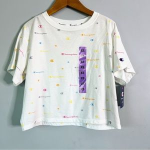 Champion White Classic Boxed Tee Cropped size XS